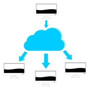 Cloud computer illustration Illustrazione stock