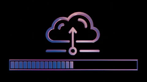 A cloud with a computer keyboard Stock Footage 309924138