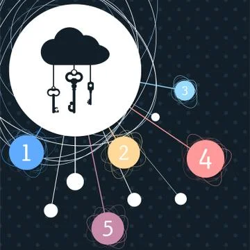 Cloud computer storage with lock icon with the background to the point and wi 스톡 일러스트