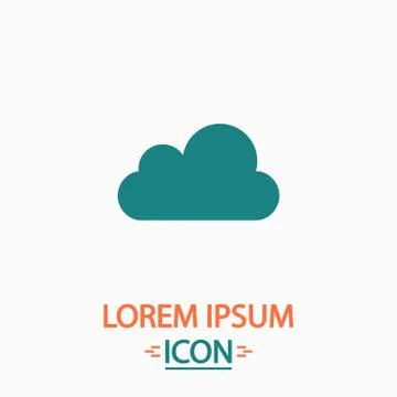 Cloud computer symbol Stock Illustration