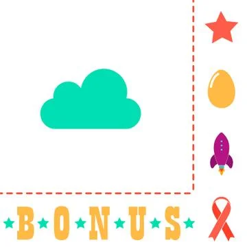 Cloud computer symbol Stock Illustration