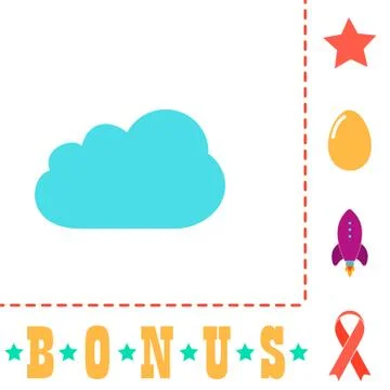 Cloud computer symbol Stock Illustration