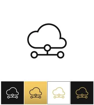 Cloud computer technology vector icon イラスト素材