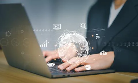 Cloud Computer technology.Internet of things,technology big data,business str 库存照片