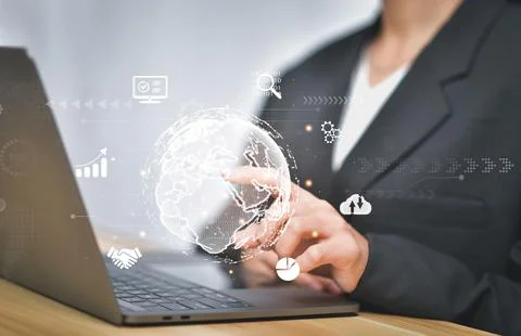 Cloud Computer technology.Internet of things,technology big data,business str 库存照片