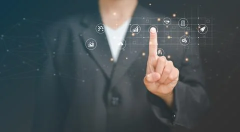 Cloud Computer technology.Internet of things,technology big data,business str Stockfoto's