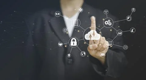 Cloud Computer technology.Internet of things,technology big data,business str 스톡 사진