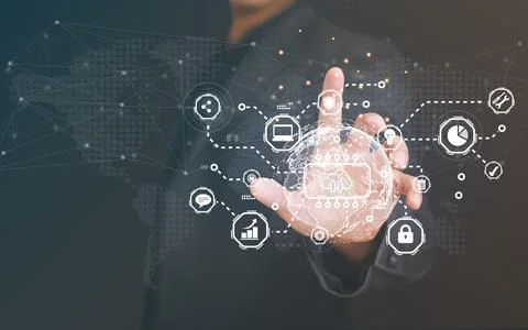 Cloud Computer technology.Internet of things,technology big data,business str 写真素材