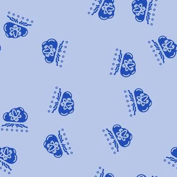 Cloud computin quantum technology glyph vector seamless pattern Stock Illustration