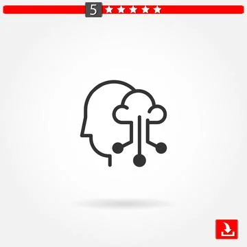 Cloud computin vector icon Stock Illustration