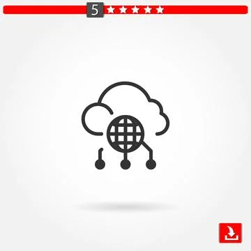 Cloud computin vector icon Illustrazione stock