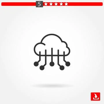 Cloud computin vector icon Stock Illustration