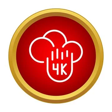 Cloud computing 4k video streaming technology icon 스톡 일러스트