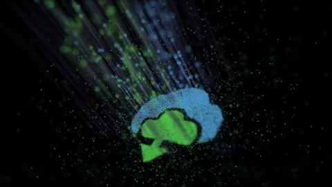 Cloud Computing abstract 3D rendering and 3d illustration Illustrazione stock