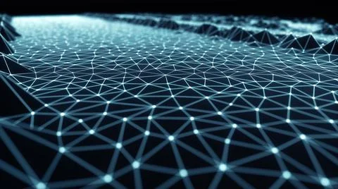 Cloud Computing Abstract Background Network Connection Illustrazione stock