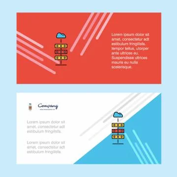 Cloud computing  abstract corporate business banner template, horizontal adve 스톡 일러스트