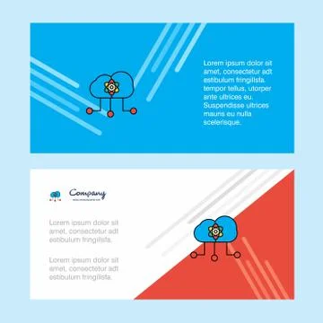 Cloud computing  abstract corporate business banner template, horizontal adve イラスト素材