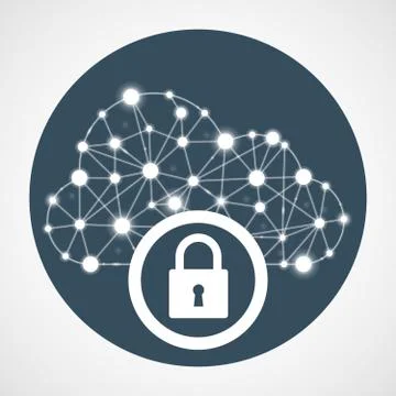 Cloud computing access - internet communication network Stock Illustration