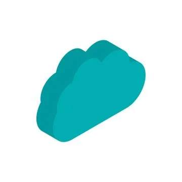 Cloud computing advertising commerce marketing icon isometric Stock Illustration