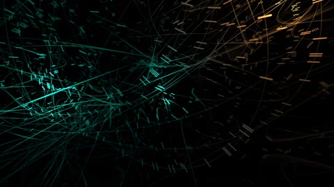 Cloud Computing AI Big Data Analytics and Cyber Security Network Stream Loop Stockbeeldmateriaal 336804869