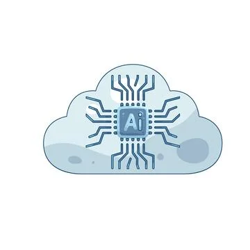 Cloud computing AI chip 库存插图