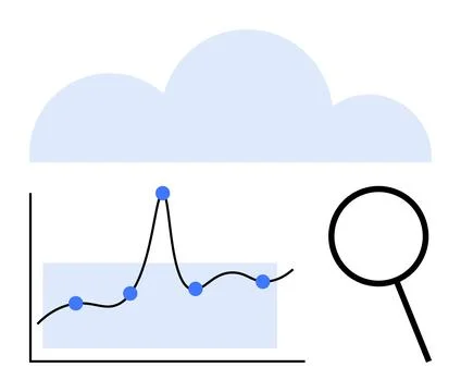 Cloud Computing Analytics Data Trends and Forecasting Visualization Stock Illustration