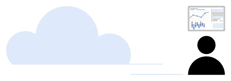 Cloud Computing with Analytics for Data Visualization and Business Process .. 스톡 일러스트