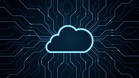 Cloud computing and Big data concept. Network connectivity of digital data an Stock Footage 205994282