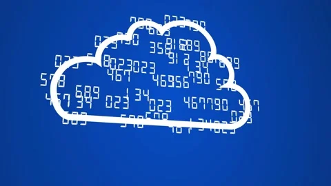 Cloud computing and Big data concept. Network connectivity of digital data and Stock Footage 227690080