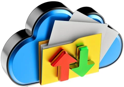 Cloud computing and circulation digital documents 库存插图