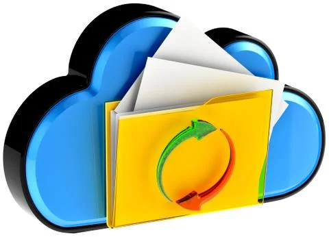 Cloud computing and circulation digital documents Stock Illustration