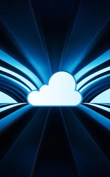 Cloud computing and dada transmission, science and technology, 3d rendering. Stock Illustration