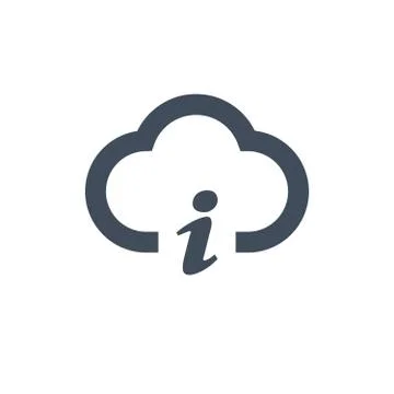 Cloud computing and data management icon with info sign. vector illustration  Illustrazione stock