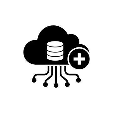 Cloud Computing and Data Management Icon Stockillustratie