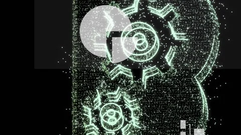 Cloud computing and data processing animation over digital graphs and charts Stock Footage 314126328