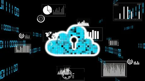 Cloud computing and data storage technology for future innovation 스톡 일러스트