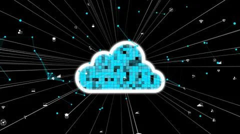 Cloud computing and data storage technology for future innovation 스톡 일러스트