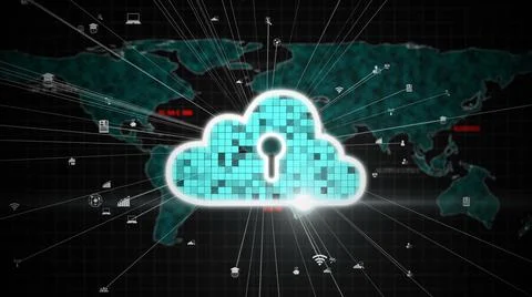 Cloud computing and data storage technology for future innovation 스톡 일러스트