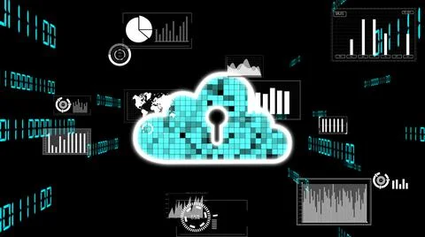 Cloud computing and data storage technology for future innovation 스톡 일러스트