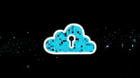 Cloud computing and data storage technology for future innovation Illustrazione stock