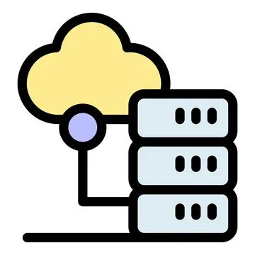 Cloud computing and data storage concept illustration Stockillustratie