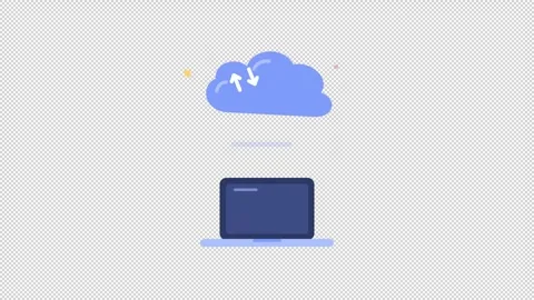 Cloud Computing and Data Transfer Icons Stock Footage 348507305