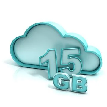 Cloud computing and database. 15 GB capacity Cloud computing and database.... Stock Photos