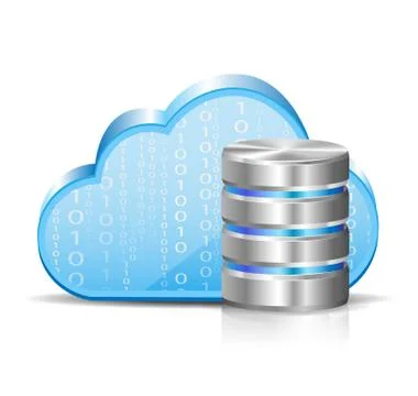 Cloud computing and database イラスト素材