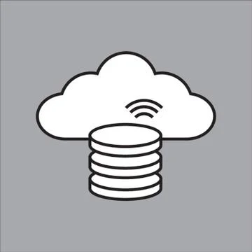 Cloud Computing And Database Stock Illustration