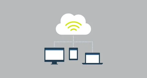 Cloud computing and devices network Stock Footage 195986237