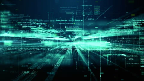 Cloud computing and digital data network with futuristic cyber technology Stock Footage 310865850