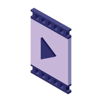 Cloud computing and gears isometric symbol Stock Illustration