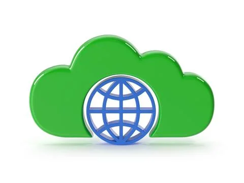 Cloud Computing and Global Network Connectivity Illustrazione stock