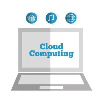 Cloud computing and hosting design イラスト素材